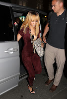 Rihanna spotted getting out of her car