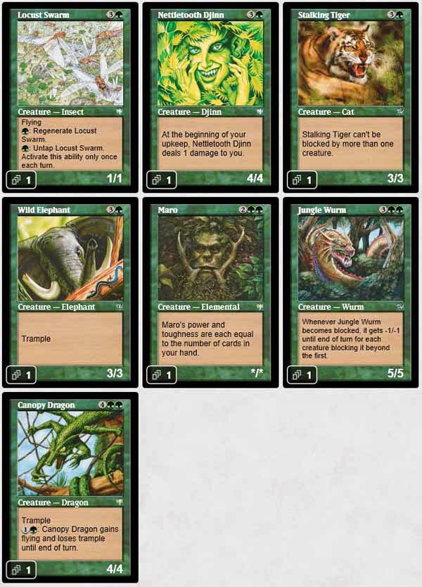 Magic the Gathering Adventures [Legacy] A Green deck only with cards