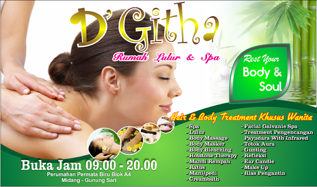 Contoh Spanduk Salon dan Spa Coreldraw ABSTRAK VEKTOR