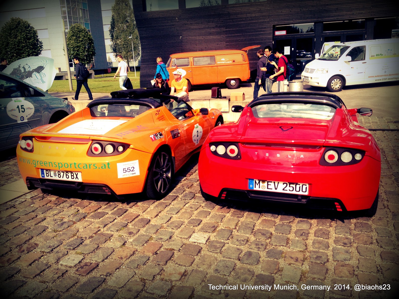 Random Notes Electric Cars And Bikes On Display At Technical University Munich Germany