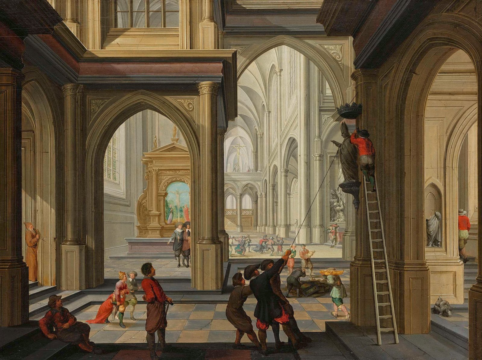 Statues - aids or hindrances to historical education? Dirck+van+Delen_Beeldenstorm+in+een+kerk+(1630)