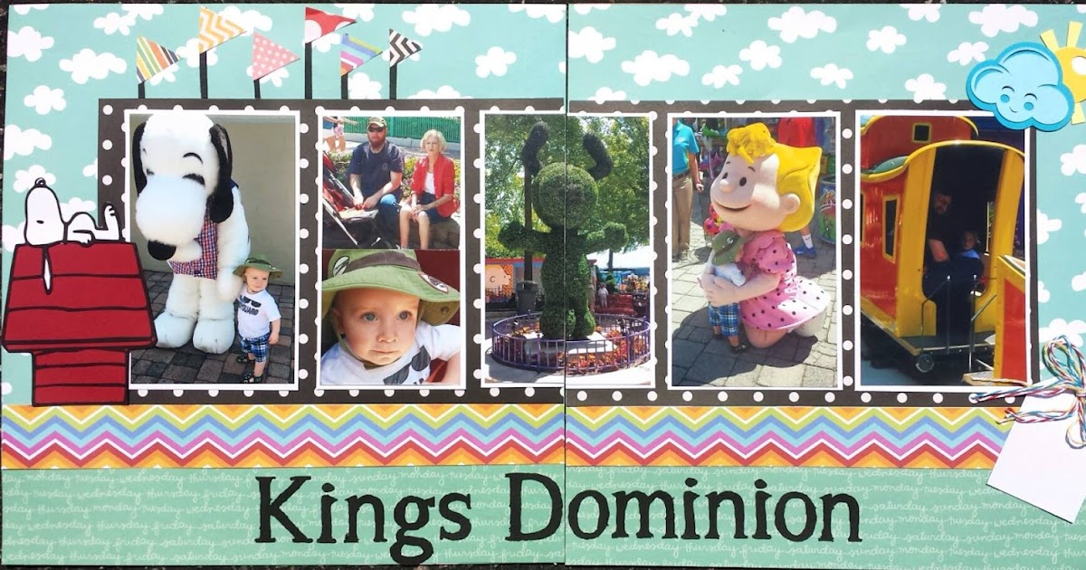 The Southern Wife Kings Dominion Two Page Scrapbook Layout