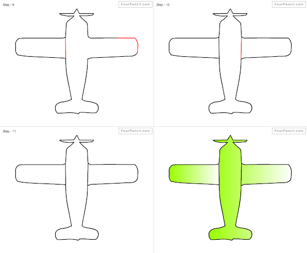 How to draw Aeroplane easy steps - slide 4