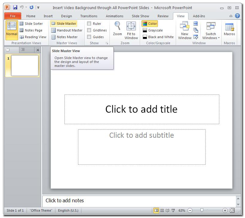 Set Video as Video Background in All Slides in PowerPoint PowerPoint Tips
