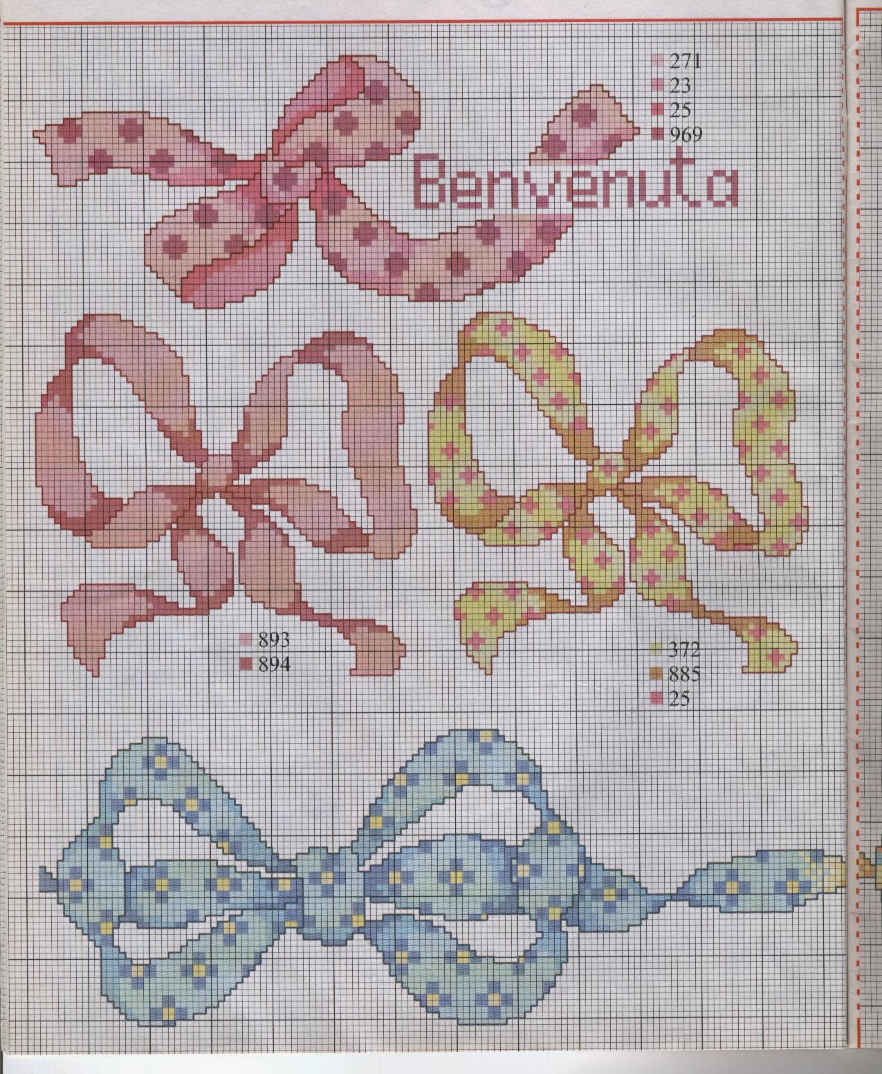 Lacinhos Em Ponto Cruz **Blog Amor Perfeito** Gráficos de ponto cruz: Lacinhos