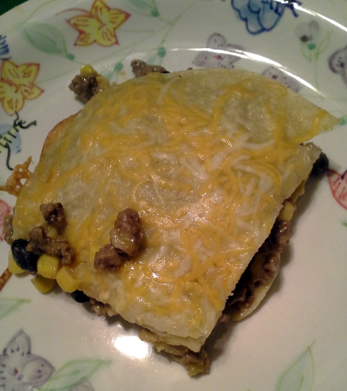 The Tiny Tyrant's Kitchen Enchilada Stack