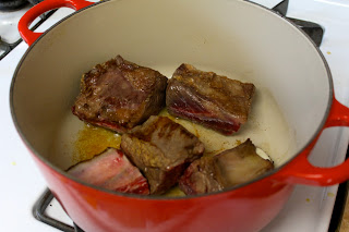 rib braised pasta short tender garlic onion cook until