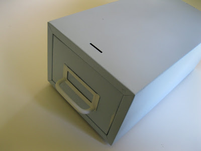 spray painted file drawer