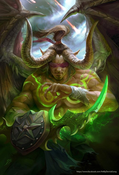 As ilustrações de fantasia de Derrick Song Song Weng Foong derricksong deviantart ilustrações fantasia games fan arts