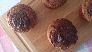 Muffins De Plátano Y Crema De Cacao
