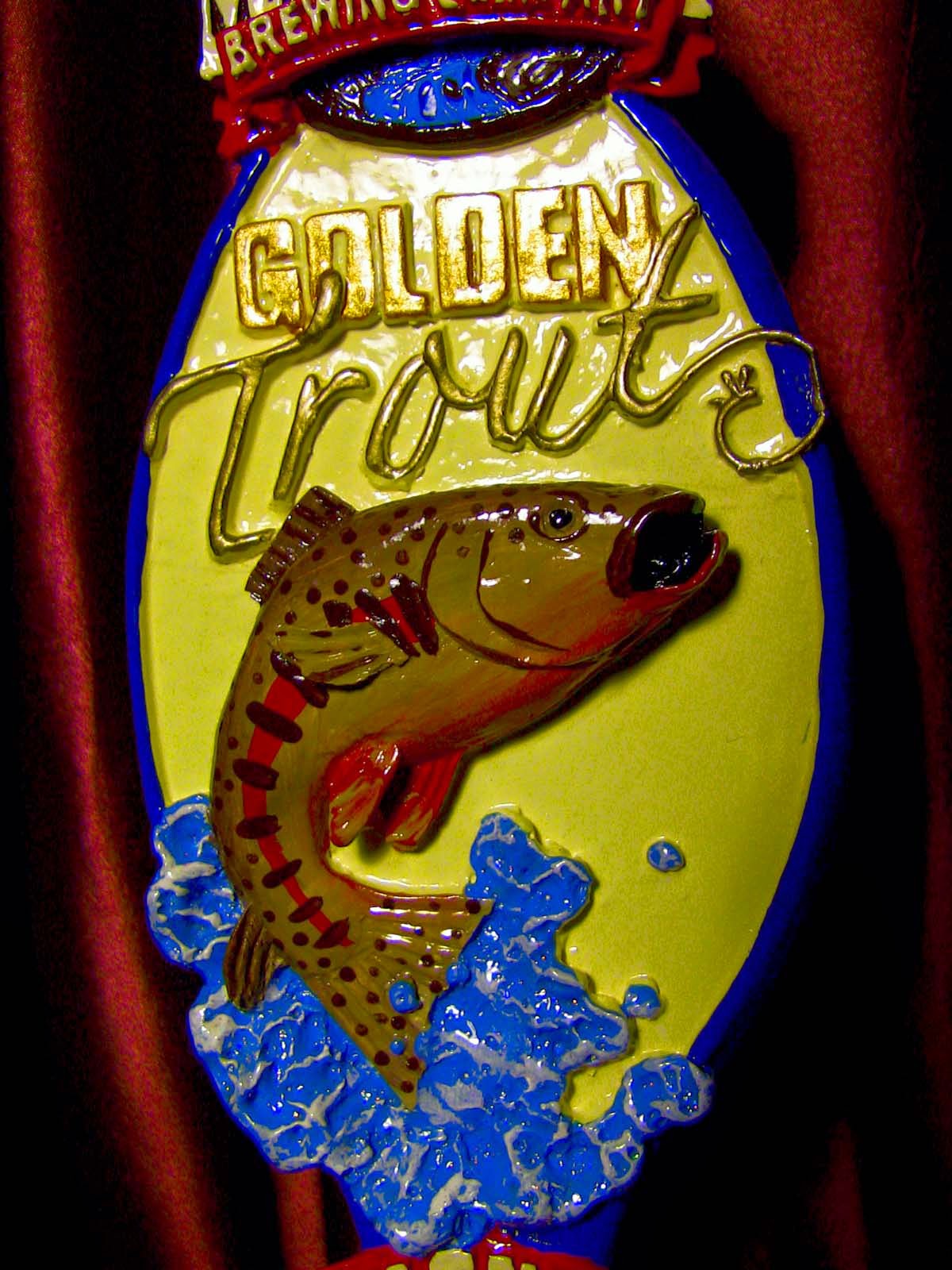 Tap Handle 458 Mammoth Brewing Golden Trout Pilsner