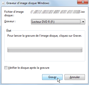 capture d'écran Windows - graver un fichier ISO avec Windows 7 - étape 2