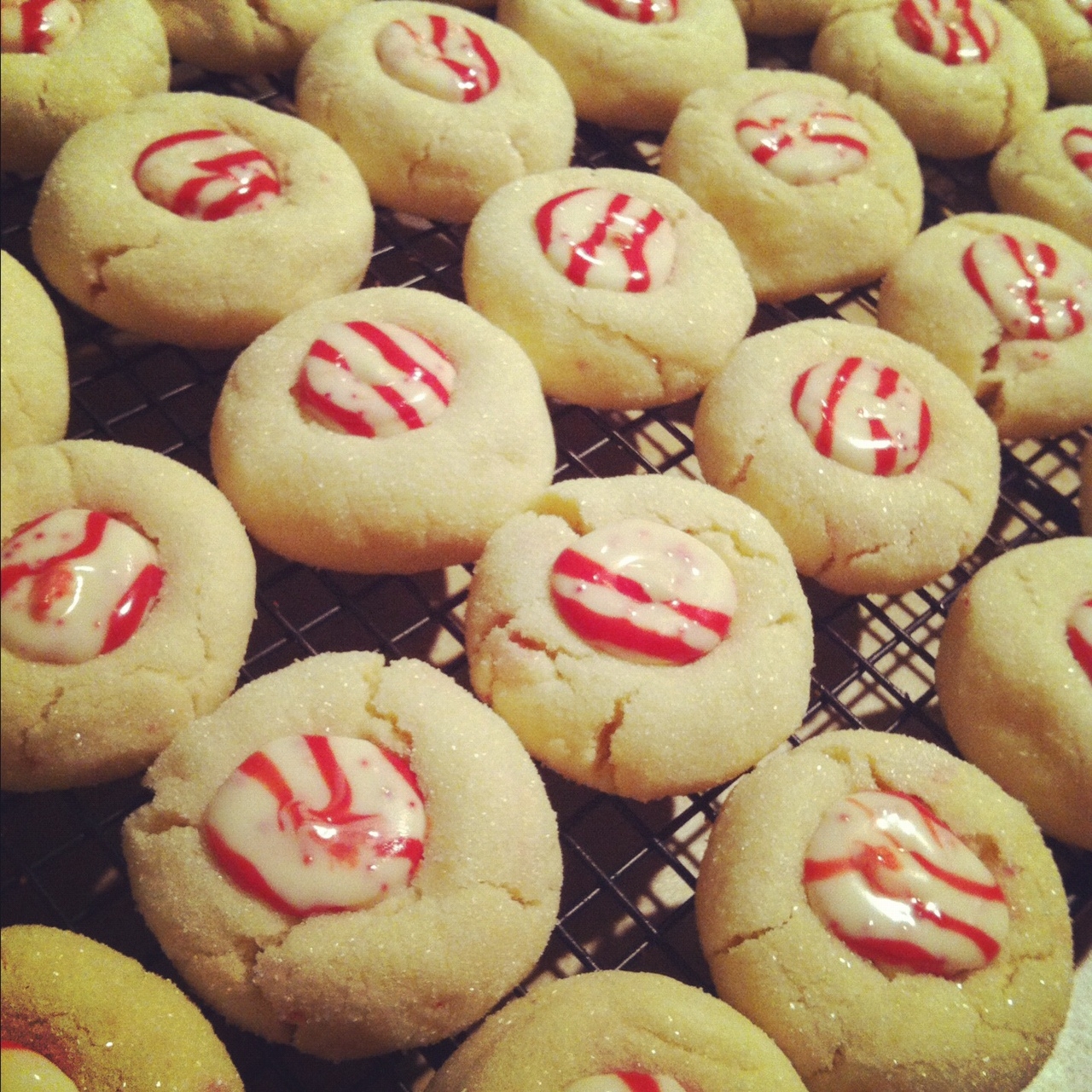 Mom Taught Us... Candy Cane Kiss Cookies.