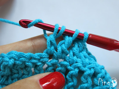 Treble Crochet Decrease - step by step instructions by Pingo - The Pink Penguin