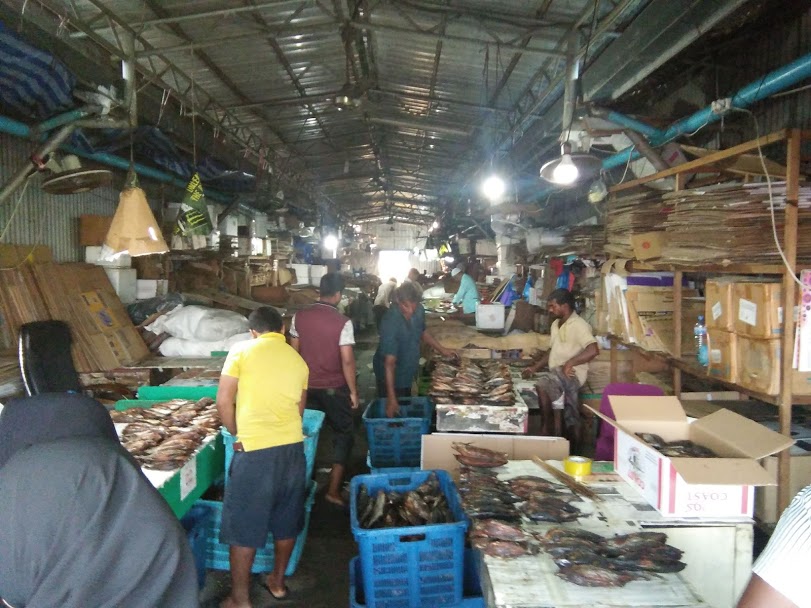 Dry Fish Market of Male' City.