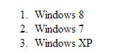 Ordered List