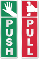 Tolak dan Tarik tolak tarik push pull sign door