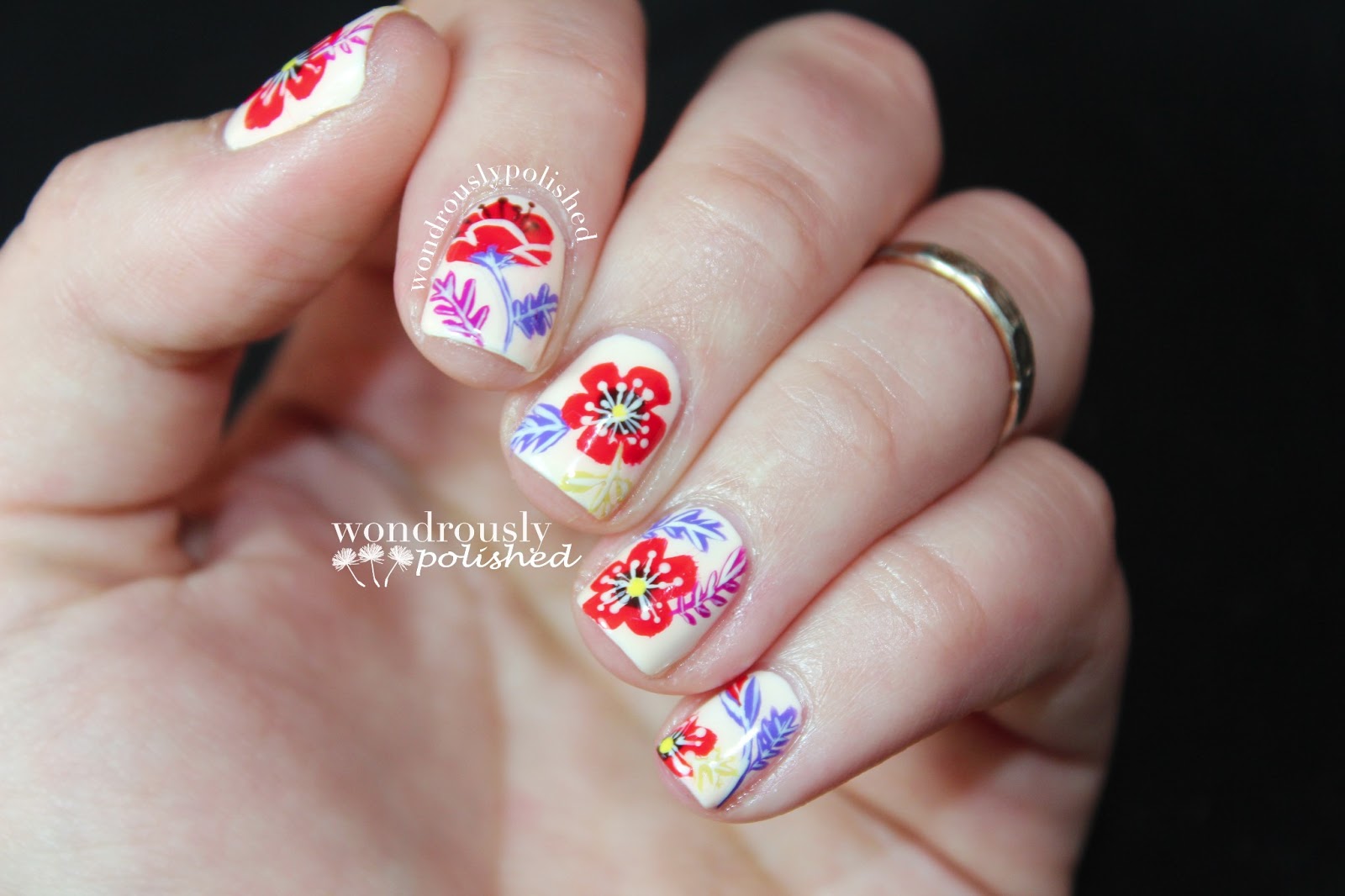 4. Oversized flower nail design - wide 6