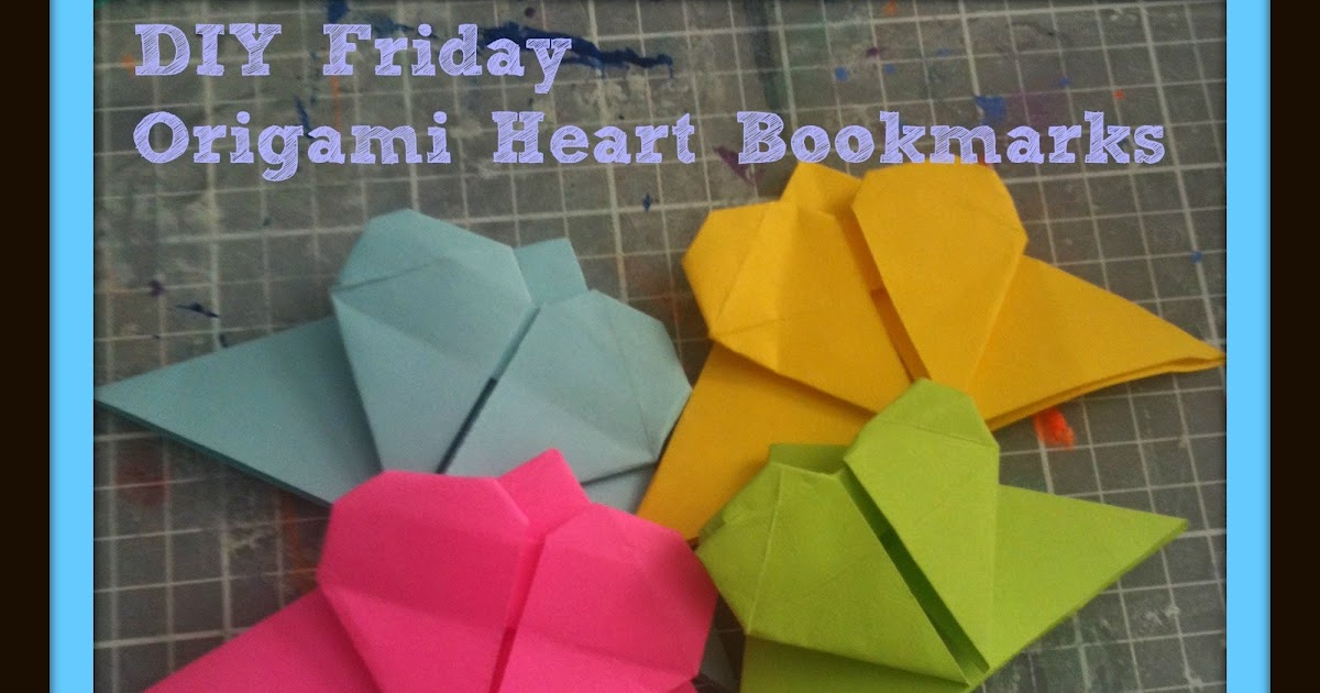tween diy Origami Heart Corner Bookmark
