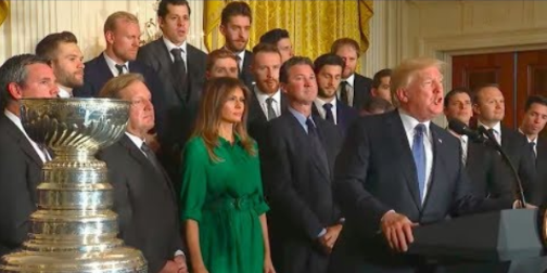 President Trump Welcomes The Pittsburgh Penguins to The White House