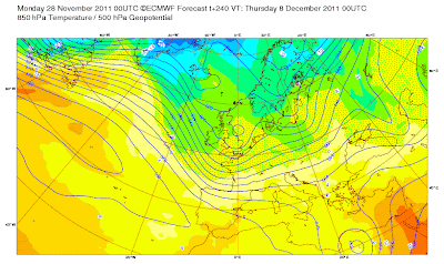 >Colder air to push into UK increasing snow chances, US also grows much colder while California prepares for more Santa Anas