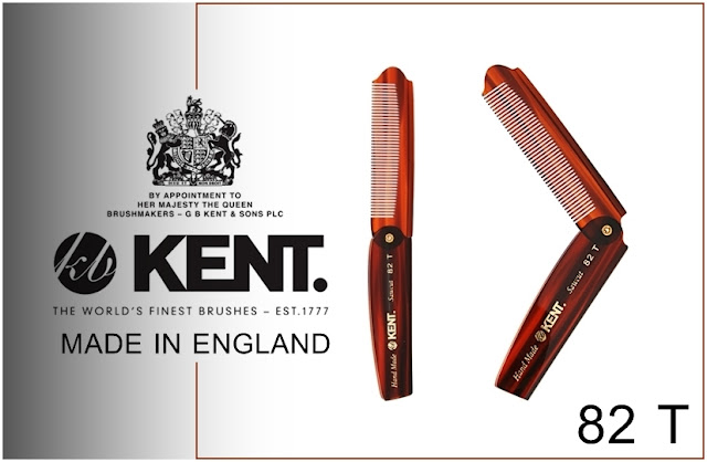 Kent 82T Handmade from England 200mm Men's Folding Pocket Hair Comb Kent 82T Handmade from England 200mm Men's Folding Pocket Hair Comb