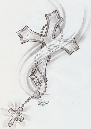 cross tattoos on wrist for men. Cross Tattoos Rosary