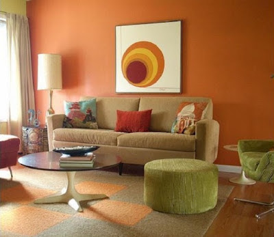 Paredes de Sala en Color Naranja | Ideas para decorar, diseñar y