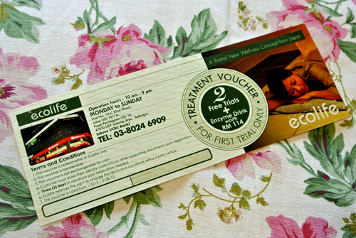 Wansteddy Tales: Won Ecolife Spa Voucher worth RM114