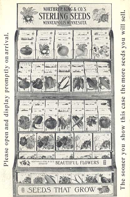 POSTCARDY: the postcard explorer: Northrup King Garden Seeds Display Case