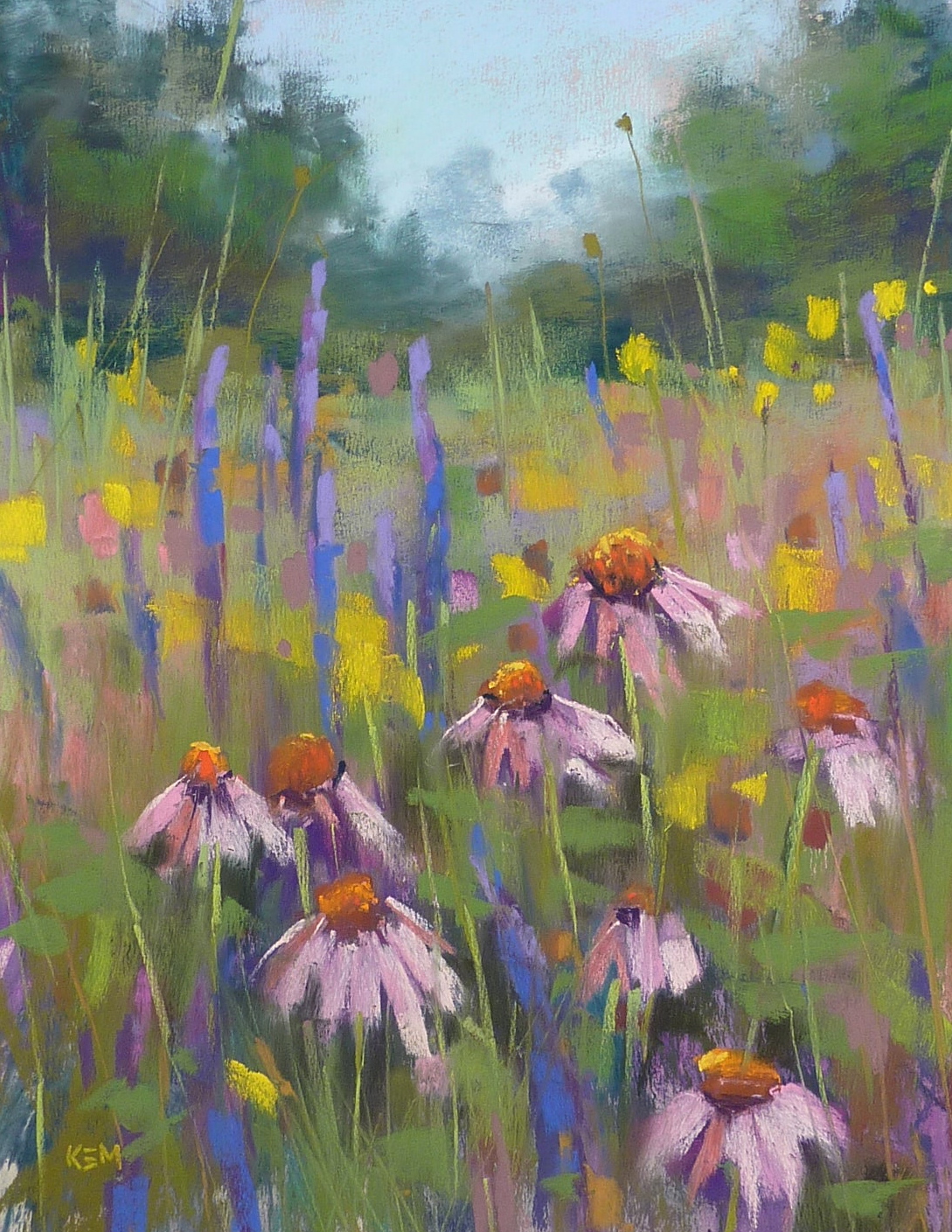 Painting My World Pastel Demo Painting a Tangle of Wildflowers
