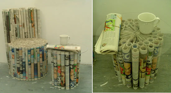 How to Make a Chair Made Out of Newspaper