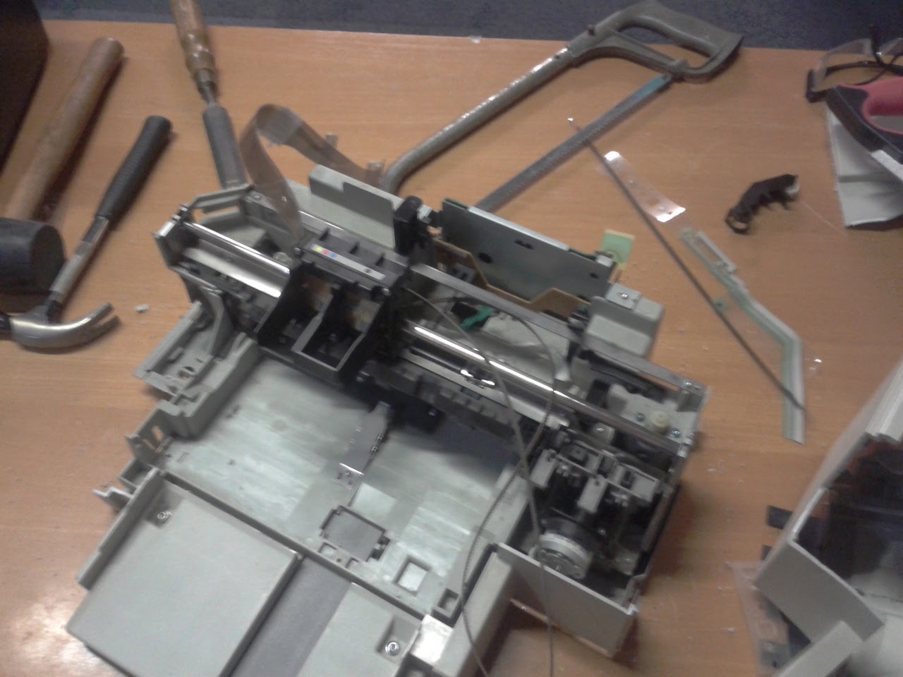 Inkjet printer teardown get at those stepper motors! Build Brighton MakerSpace