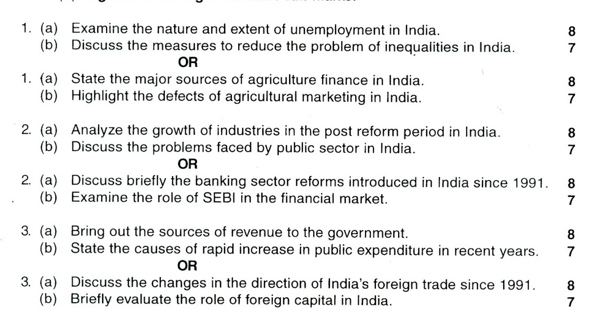Essay economic problem