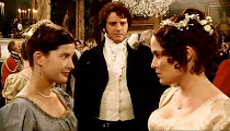 Lizzie, Charlotte and mr Darcy