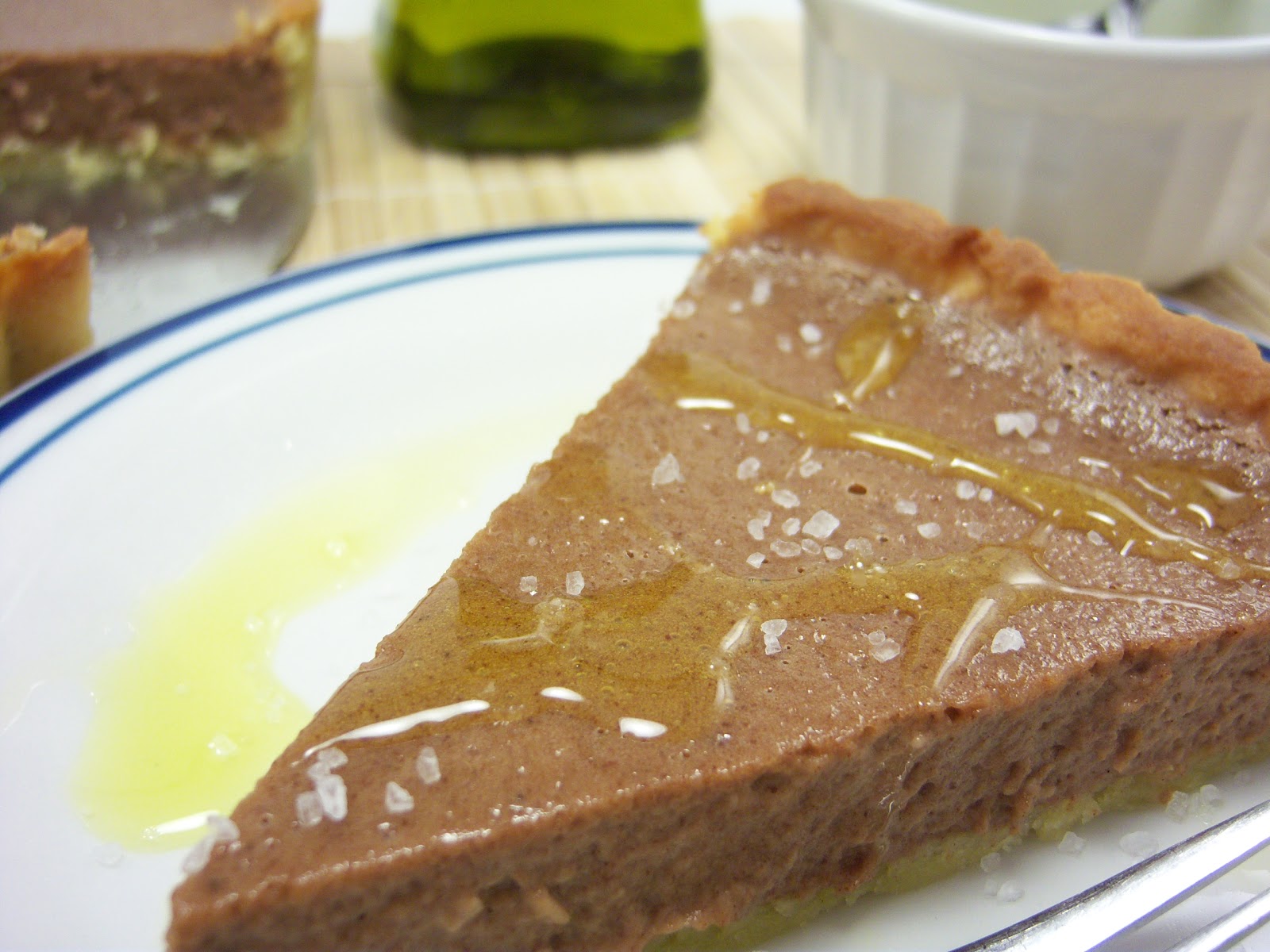 Thyme In Our Kitchen Chocolate Budino Tart with Olive Oil and Sea Salt