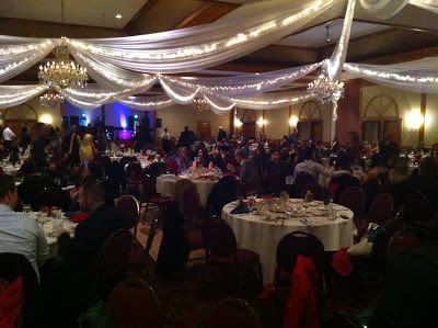 Photograph of GotPrint's holiday party at a banquet hall