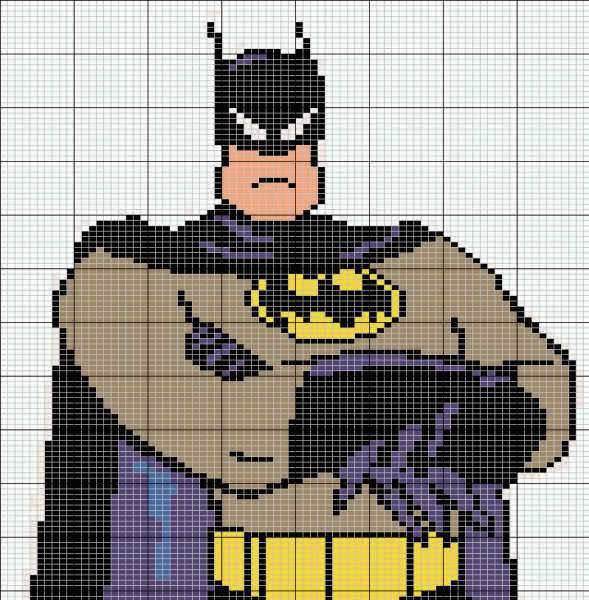 Batman Em Ponto Cruz ENCANTOS EM PONTO CRUZ: Batman e Super-Man