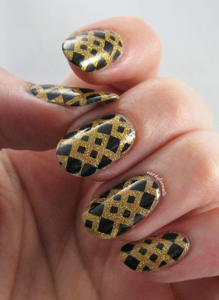 Orly Bling with Bundle Monster Geometric Stamping