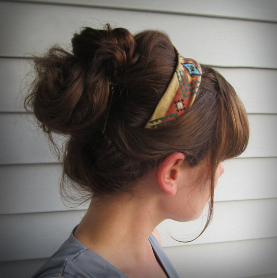Shades Of Tangerine Tribal Half Headband (DIY)