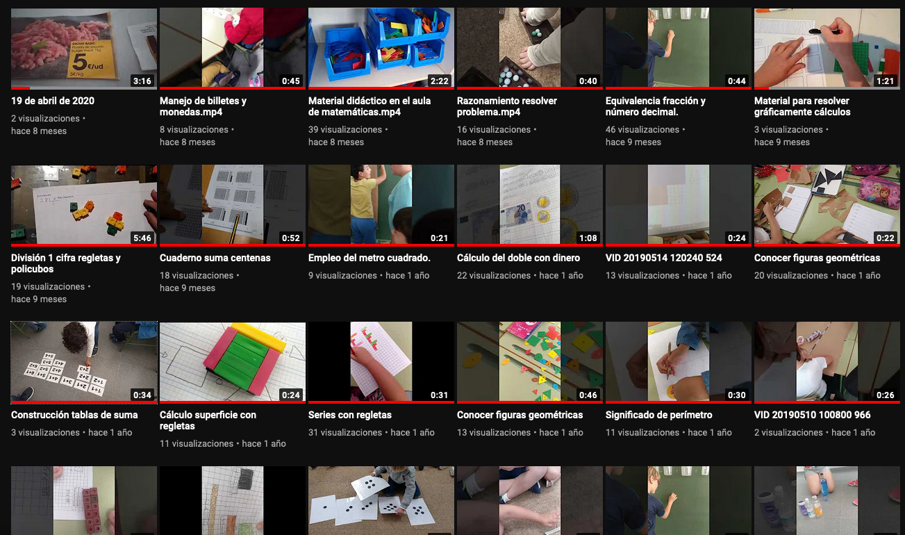 VIDEOS DIDÁCTICOS DE EXPERIENCIAS EN EL AULA CON LOS CONTENIDOS DEL BLOG