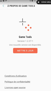 smartphone ... la raison un utilitaire Game Tools ... comment faire ?