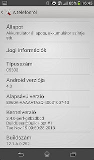 xperia sp android 4.3 güncellemesi