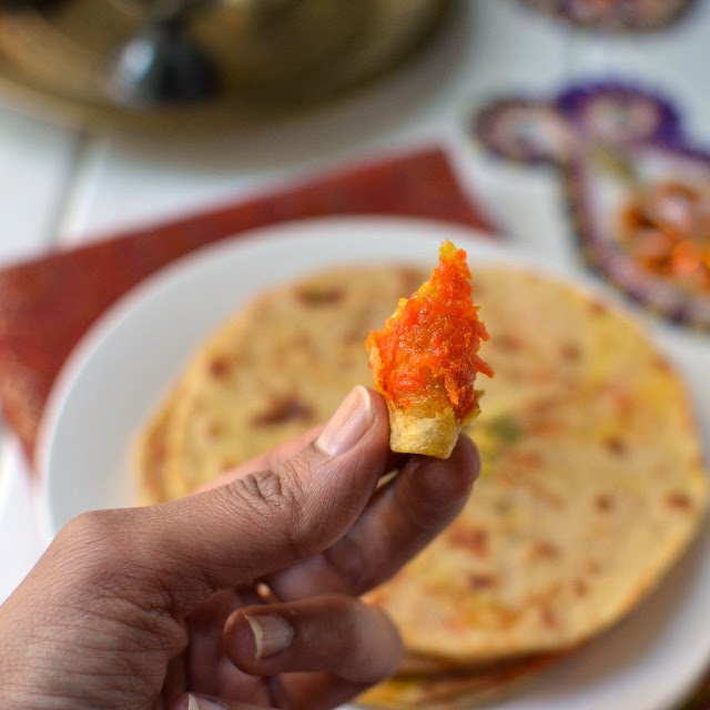 Carrot Poli (Bobbatlu/ Puran Poli with Carrot Halwa Filling) Carrot Poli (Bobbatlu/ Puran Poli with Carrot Halwa Filling)