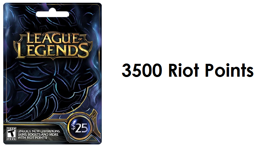 League of Legends Riot Points $25 Gift Card ? 3500 Riot Points