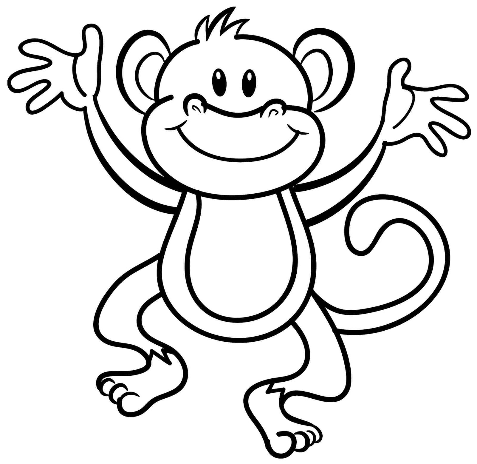 10 Mewarnai Gambar Monyet