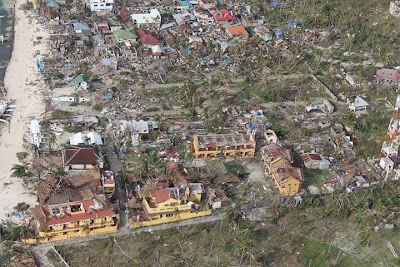 Typhoon Haiyan damage on Malapascua, Philippines
