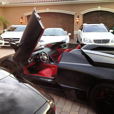 rick ross cars car collection shows his off celebrity blogthis email twitter ferrari