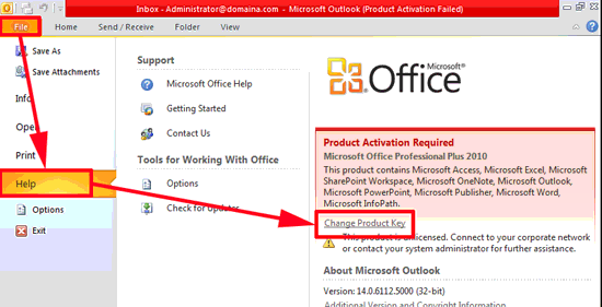 ms office activation failed