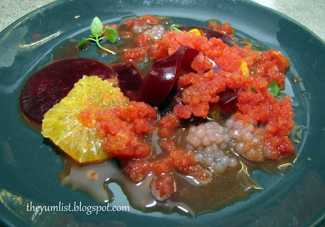Orange and Beetroot Salad Hit and Mrs., Bangsar, experimental cuisine, elegant dining KL, best restaurant Kuala Lumpur